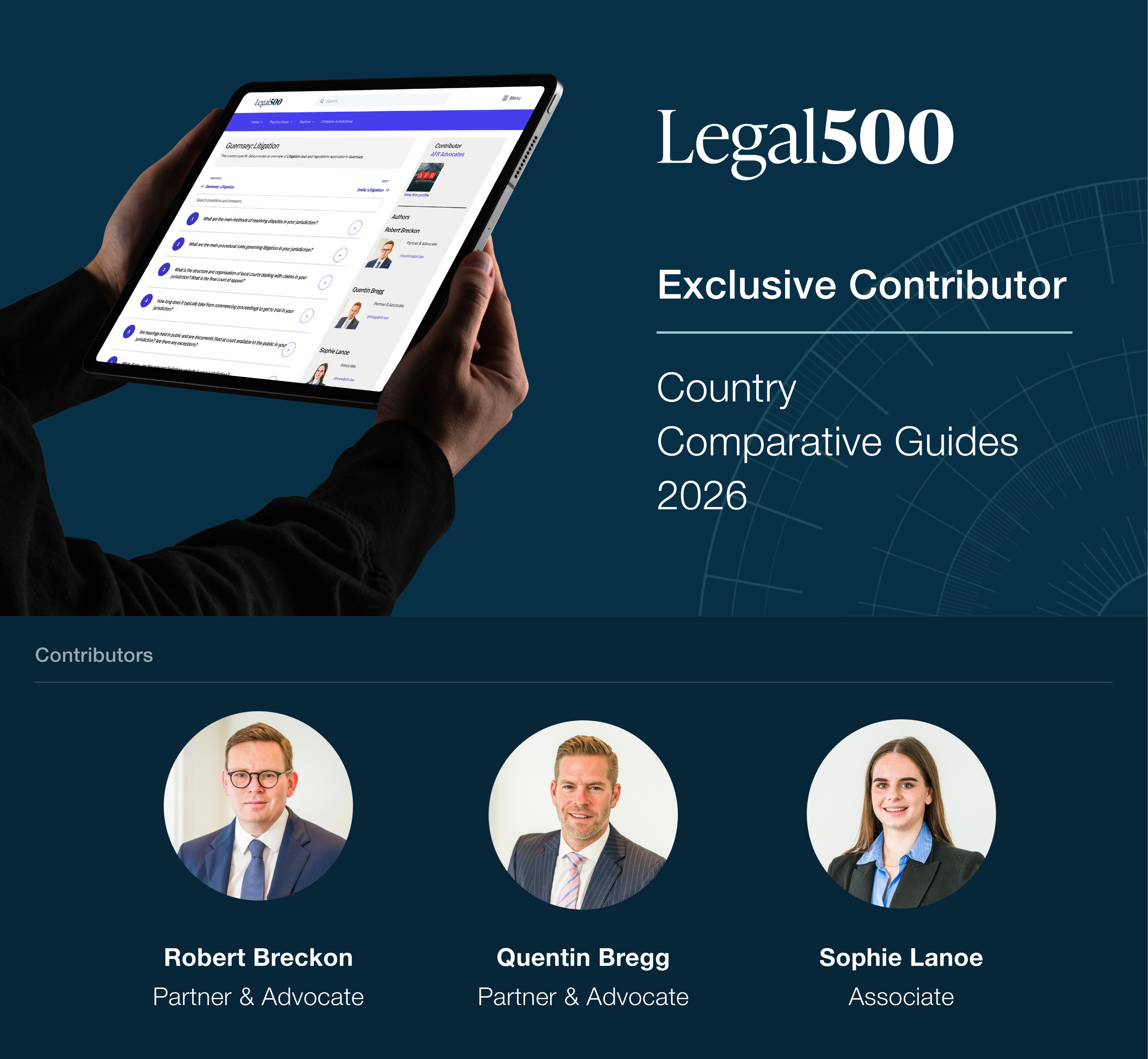 AFR contributes to the Legal 500 Comparative Guide: Guernsey Litigation