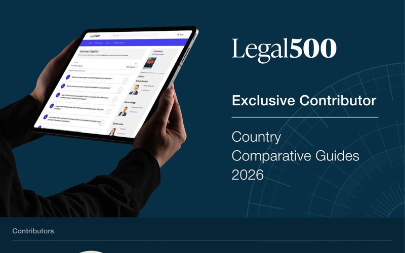 AFR contributes to the Legal 500 Comparative Guide: Guernsey Litigation